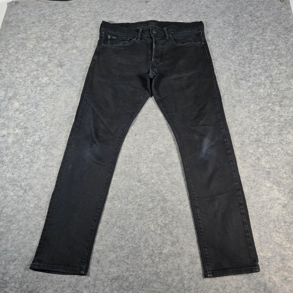 Polo Ralph Lauren Mens Black Sullivan Slim Fit Jeans 32x30